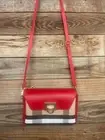 Designer Inspired Mini phone wallet/ crossbody / plaid / red / NWT!