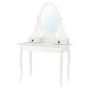 HEMNES Dressing table with mirror, white, 100x50 cm