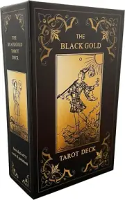 Black Gold Tarot Cards Set, Beginner'S Tarot Cards with Meanings, Gold Gilded Ed
