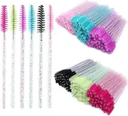Tbestmax 300 Disposable Mascara Wands Eyelash Brush Spoolies for Eye Lash Extension, Eyebrow and Makeup Crystal