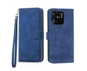 Flip Leather Wallet Case for Redmi 10C - Blue