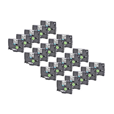 20PK Compatible For Brother P-Touch TZ111 TZe111 Black on Clear Label Tape 0.23"