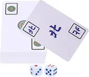 Vaguelly Travel-Friendly Mahjong Cards Handheld Set Dice for Outdoor Party Home Camping Games