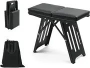 Camp Stools Folding,Collapsible Stool with Storage Bag,Metal Folding Step Stool,Portable Chair,Thickened Maza,for Camping,Hiking,Fishing,BBQ