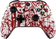 eXtremeRate Blood Spatter Faceplate Cover, Soft Touch Front Housing Shell Case, Comfortable Soft Grip Replacement Kit for Xbox One X & One S Game Controller - Controller NOT Included
