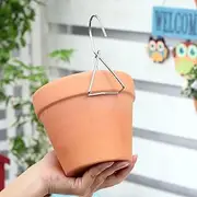 YISSEN RISEON 20 Pack Terracotta Pots Hangers, Clay Pot Hanger Hook,Iron Plant Hangers,Metal Plant Wall Hanger for Indoor and Outdoor Orchids Vertical Garden Plants