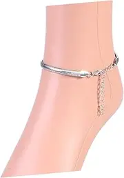 [Holibanna] Ankle Chain Stylish Women Anklet Bracelet for Beach Snake Bone Design Lightweight Foot Jewelry for Girlfriend