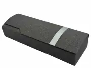 NEW Geometric Design Grey Hard Clamshell Eyeglasses Case Magnetic Closure