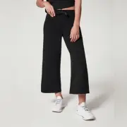 SPANX NWT Women's AirEssentials Cropped Wide Leg Black Pants- Size Small Petite