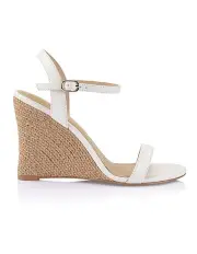 [SIREN] Baby Wedge Sandals Chalk Leather in White