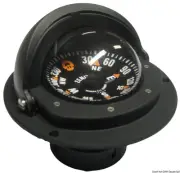 RIVIERA Boat Marine High Speed Compass 3" 80mm Black Flat rose wrap-around cover