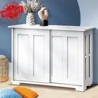 Sideboard Buffet Hallway Table Floor Cabinet Storage Cupboard Shelf White - AU