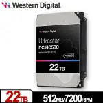 WD ULTRASTAR DC HC580 22TB 3.5吋 SATA 企業級硬碟 WUH722422ALE6L4