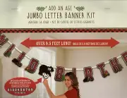 Little Lumberjack Jumbo Letter Banner Kit Wild 9.9 Ft Long Bday Party Add an Age