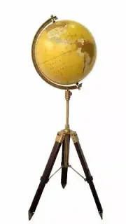 Home Office Authentic Retro World 12" Globe With Table Tripod Stand Modern Style