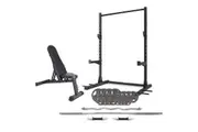 CORTEX SR-3 Squat Rack + BN-6 Bench + 90kg Standard Weight Plates & Barbell Package