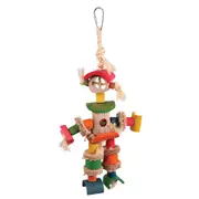 Kazoo Bird Toy Man with Sisal Rope and Chips - Medium
