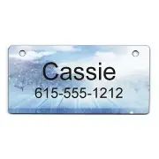First Snowfall Design Personalized 5" x 2.5" Dog Crate Tag FREE SHIPPING