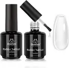 7 in 1 Clear Builder Nail Gel Set, 2Pcs 15Ml Building Gel for Nail Apex Brush in