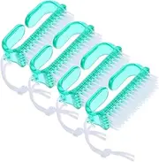 CRILSTYLEO 4 Pack Nail Brush Set Dust Nail Dust Brush for Cleaning Plastic Handle Safe for