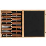 12-Pieces Woodworking Wood Carving Tools Chisel Set with Wooden Box, Razor Sh...
