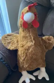 Multipet Rooster Dog Plush Toy 20 Inch Tall With Squeaker Brown