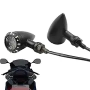 Motorcycle Turn Indicator Lights | 2X Front Metal Indicator Lights for Motorcycle,Aluminum Alloy Small Blinkers Father Husband Riding Use for Adventure, Commuting