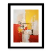 Yellow Red Abstract Framed Art Framed print Art Poster