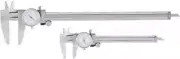 Dial Caliper Set 0-12 And 0-6 White Face Stainless Steel .100 Per Rev .0001 Grad