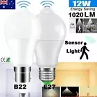 E27 B22 PIR Sensor Motion LED Light Bulb 12W Globe Energy Saving Lamp AC 85-265V