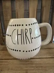 Rae Dunn “Chirp” Mug 2024 Egg shaped Easter Springtime pink inside NEW ceramic