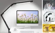 LED Desk Lamp with Clamp, Architect Desk Lamp with Dual Light and Adjustable