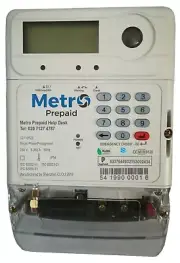 METRO MET001 ENCRYPTED PREPAYMENT METER SINGLE PHASE 240V