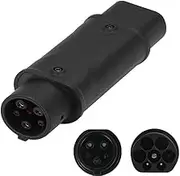 Type 2 to Type 1 EV Charger Adapter,32A 7.2kW IEC 62196-2 Male to J1772 Male Electric Vehicle Single Phase Phase Plug-in Hybrid Adapter for EV Charging Station and European Standard Vehicles