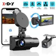 XGODY 3" 2K Dash Cam Dual Lens Car DVR Video Recorder G-Sensor Front Rear Camera