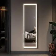 ELEGANT 1600x500mm Right Angled Full Body Mirror Free Standing or Wall mirror LED Dressing Mirror with 3 Color Modes