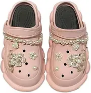 [Hhhchpm] Women's Trendy Platform Clogs, Solid Color Hollow Out Non Slip Slide Shoes, Outdoor Beach Sandals