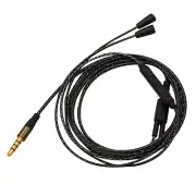 3.5mm Cable With Remote Mic For iphone to For Sennheiser IE8 IE 80 Headphone L