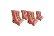 SOGA 4X 45cm Peach Triangular Wedge Lumbar Pillow Headboard Backrest Sofa Bed Cushion Home Decor