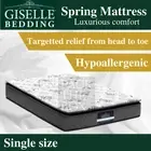 Giselle Single Bed Mattress Bonnel Spring Bedding Medium Firm 24cm Thick Rocco