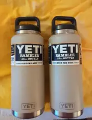 Yeti Rambler 36 oz Bottle Sand Retired Color With Strong Hold Lid LAST ONE