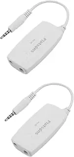 ibasenice 2pcs Bass Guitar to Smart Device Adapter 6.35mm Jack to 3.5mm Earphone Input Guitar Effector Compatible