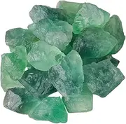 EXAOMBLE Natural Green Fluorite Stones for Home Decoration Unique Textured Rough Stones for DIY Crafts and Aromatherapy Diffusers Aquarium and Bowl Fillers