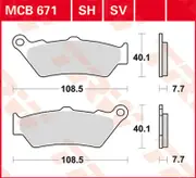 TRW Lucas Sintered lining MCB671SV