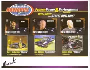 2017 "MONZA" JERRY JOHNSTON signed STREET OUTLAWS HERO PHOTO CARD AS SEEN ON TV