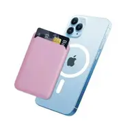 Magnetic Card Wallet Holder with MagSafe for iPhone 14 Pro Max/14 Plus/14 Pro/14,for iPhone 13 Pro Max/13 Pro/13/13 Mini,for iPhone 12/12 Pro/12 Max/12 Mini,Pink