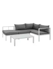 [Gardeon] 4 Piece Outdoor Sofa Set in White