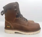 Ariat Men's Sz 10EE Rebar Lift 8" Waterprof Distressed Brown Work Boots 10047028