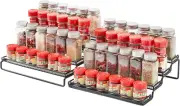 4 Tier Expandable Spice Rack Organizer (11.4 to 22.8 Inch) Step Shelf Spice Stor