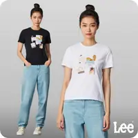 在飛比找momo購物網優惠-【Lee 官方旗艦】女裝 短袖T恤 / 水彩貼畫 共2色 標